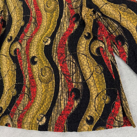 Vintage Notations Petite S Whimsigoth Celestial Moody Shirt Stretch Y2K USA Made - Picture 3 of 8